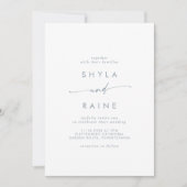Invitation Mariage Décontracté Boho Chic Slate Blue (Devant)