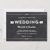 Invitation Mariage décontracté Chalkboard (Devant)