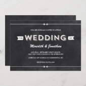 Invitation Mariage décontracté Chalkboard (Devant / Derrière)