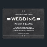Invitation Mariage décontracté Chalkboard<br><div class="desc">Un mariage décontracté et amusant avec une ambiance vintage et élégante. Cartes RSVP correspondant :</div>
