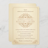 Invitation Mariage décontracté contemporain de rouleaux (Devant / Derrière)