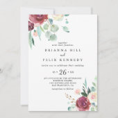 Invitation Mariage Décontracté contemporain Eucalyptus Floral (Devant)