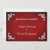 Invitation Mariage Décontracté de texture Abstraite rouge (Devant)