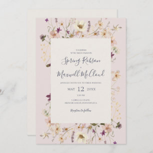 Invitation Mariage Décontracté de trame Fleur sauvage de prin