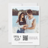 Invitation Mariage Décontracté du code QR photo (Dos)
