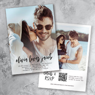 Invitation Mariage Décontracté du code QR photo