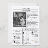 Invitation mariage décontracté du journal de script enregistr (Dos)