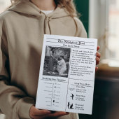 Invitation mariage décontracté du journal de script enregistr