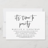 Invitation Mariage Décontracté En Fuite, Il Est Temps De Fair (Devant)