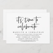 Invitation Mariage décontracté en intimité, il est temps de c (Devant / Derrière)