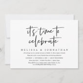 Invitation Mariage décontracté en toute intimité, il est temp (Devant)