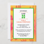 Invitation Mariage décontracté Fiesta (Dos)