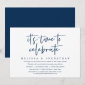Invitation Mariage décontracté, il est temps de célébrer (Devant / Derrière)