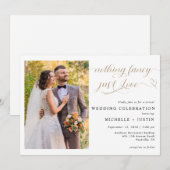 Invitation Mariage décontracté juste amour (Devant / Derrière)