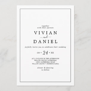 Invitation Mariage Décontracté minimaliste