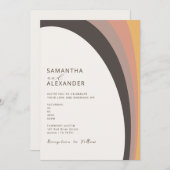 Invitation Mariage Décontracté Neutral Ombre Boho Arc-en-ciel (Devant / Derrière)