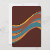 Invitation Mariage Décontracté Rainbow Swirl Retro Bold 70's (Dos)