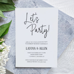 Invitation Mariage Décontracté Réception Fuite Amoureuse