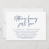 Invitation Mariage Décontracté, Rien de Fantaisiste, Juste l' (Devant)