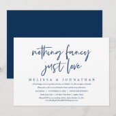 Invitation Mariage Décontracté, Rien de Fantaisiste, Juste l' (Devant / Derrière)