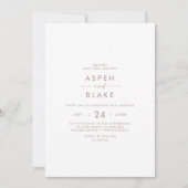 Invitation Mariage Décontracté Rose Gold Script (Devant)