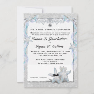 Invitation Mariage d'écrevisse Couple 4,5 po x 6,25 po