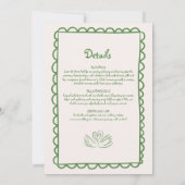 Invitation Mariage d'écriture manuscrite de dessin amusant de (Dos)