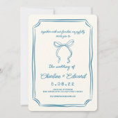 Invitation Mariage d'écriture manuscrite de dessin amusant de (Devant)