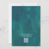 Invitation Mariage Deep Emerald Teal | Arche Moderne + Code Q (Dos)