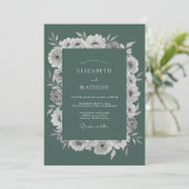 Invitation Mariage Deep Pine Rose (Debout devant)