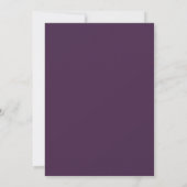 Invitation Mariage Deep Purple Gold Leaf (Dos)