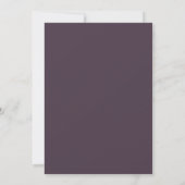 Invitation Mariage Deep Purple Orange Leaf (Dos)