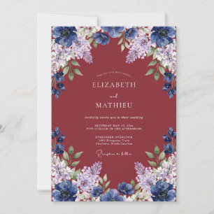 Invitation Mariage Deep Rust Saphir Petale