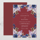 Invitation Mariage Deep Rust Saphir Petale (Devant / Derrière)