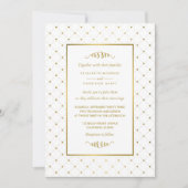 Invitation Mariage d'effet blanc et or moderne (Devant)