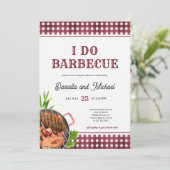 Invitation Mariage Dégustation Barbecue Rustique Décontracté (Debout devant)