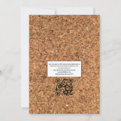 Invitation Mariage dégustation de vin QR Code RSVP Bohème rus (Dos)