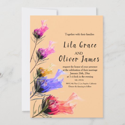 Invitation Mariage d'élégance Burom (Devant)