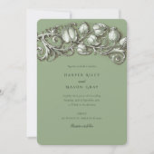 Invitation Mariage d'élégance crème Art nouveau (Devant)