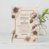 Invitation Mariage d'élégance d'automne (Debout devant)