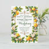 Invitation Mariage d'élégance d'été méditerranéen (Debout devant)