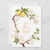 Invitation Mariage d'élégance d'été méditerranéen (Dos)