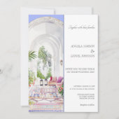 Invitation Mariage d'élégance du patio marocain (Devant)