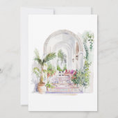 Invitation Mariage d'élégance du patio marocain (Dos)