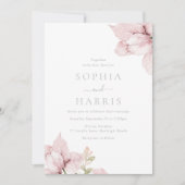 Invitation Mariage d'élégance florale brillant (Devant)
