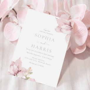 Invitation Mariage d'élégance florale brillant