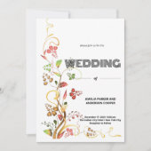 Invitation Mariage d'élégance florale intemporelle (Devant)