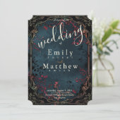 Invitation Mariage d'élégance gothique victorienne (Debout devant)