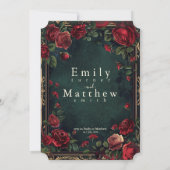 Invitation Mariage d'élégance gothique victorienne (Dos)