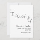 Invitation MARIAGE d'élégance minimaliste CHIC (Devant)